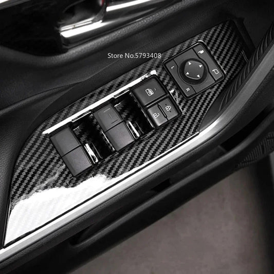 ABS carbon fiber For Toyota RAV4 RAV 4 XA50 2019 2020 2021 2022 2023 inteiror accessories window swtich gear shift panle cover