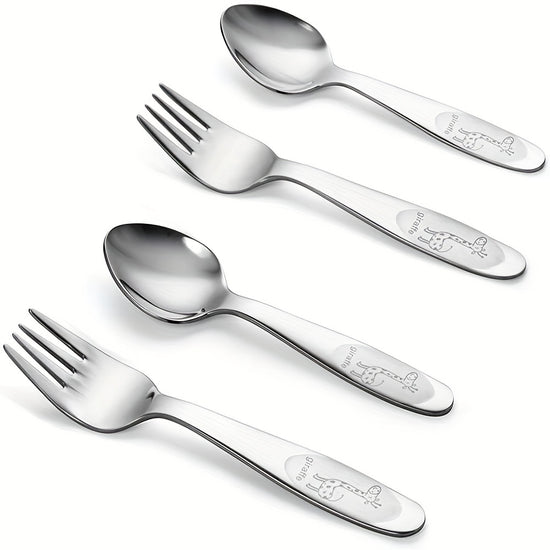 Set of 4 Stainless Steel Utensils Dishwasher Safe